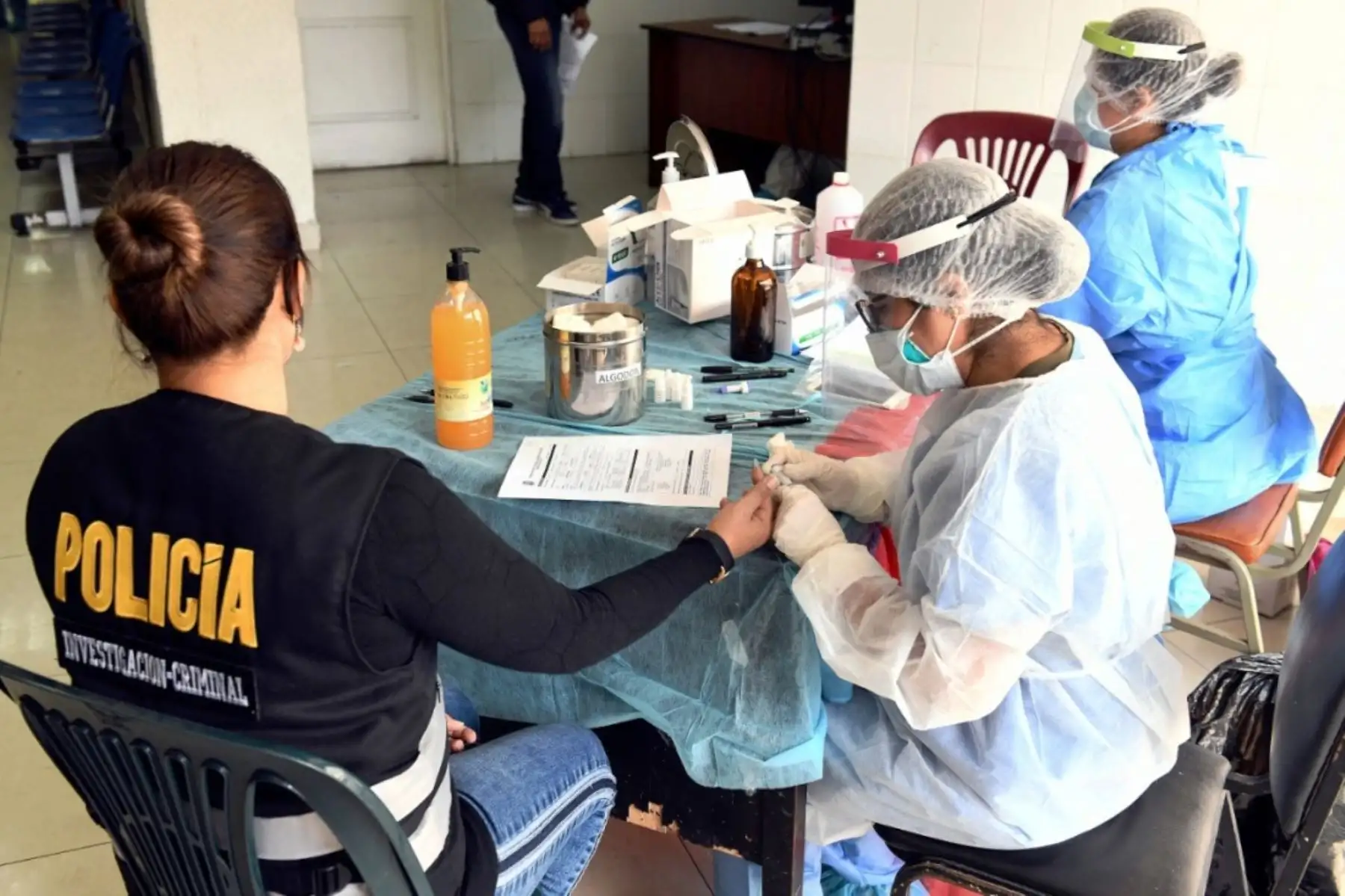 Atención y protección de policías frente al covid-19 registra mejoras significativas. Se habilitó un mayor número de camas y una planta de oxígeno ante el número creciente de casos positivos con coronavirus. Foto: ANDINA/difusión.