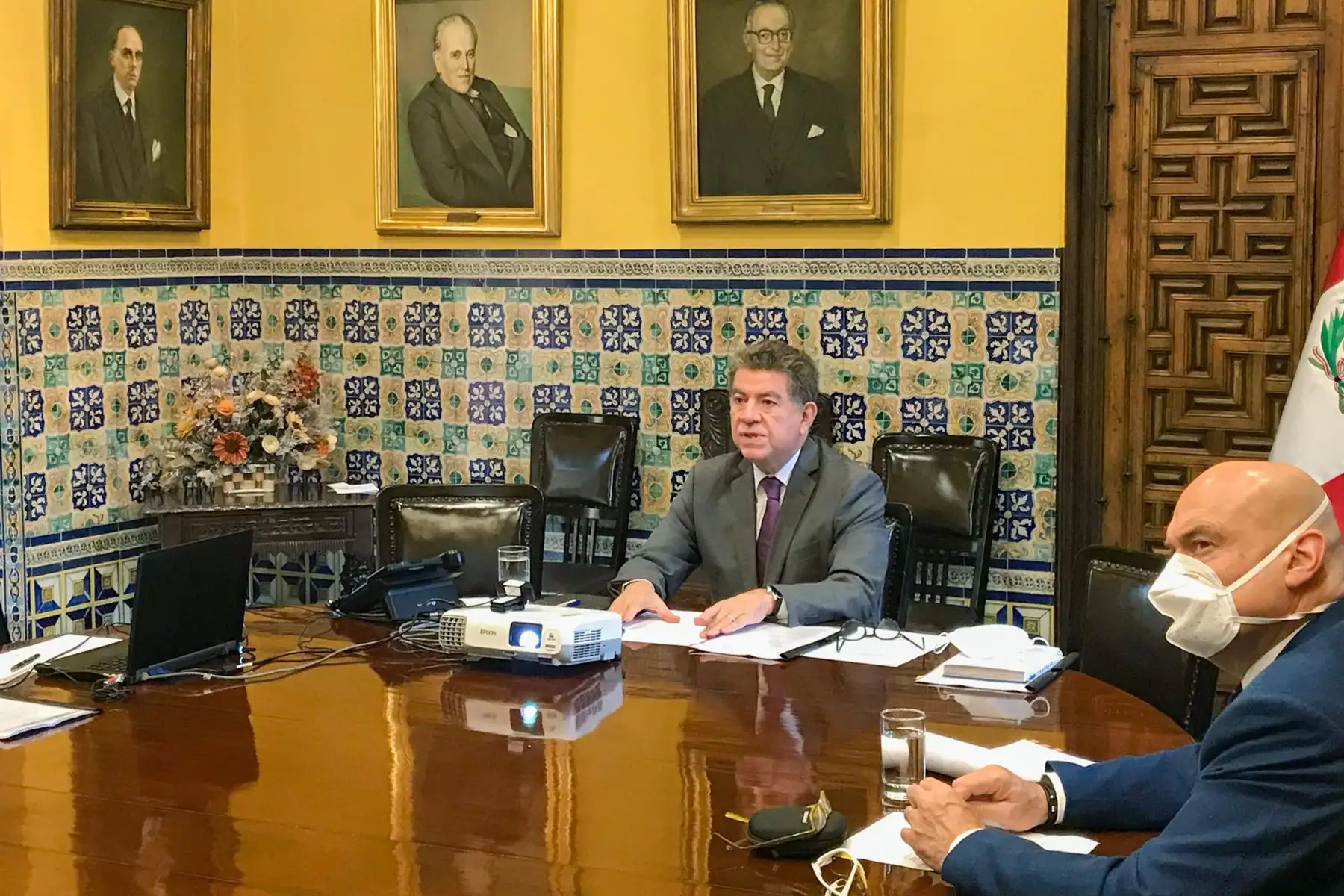 Canciller Gustavo Meza Cuadra participa hoy en la II Conferencia de la “Iniciativa para América Latina y el Caribe del Ministerio Federal de Relaciones Exteriores de Alemania”.

Foto: Cancillería