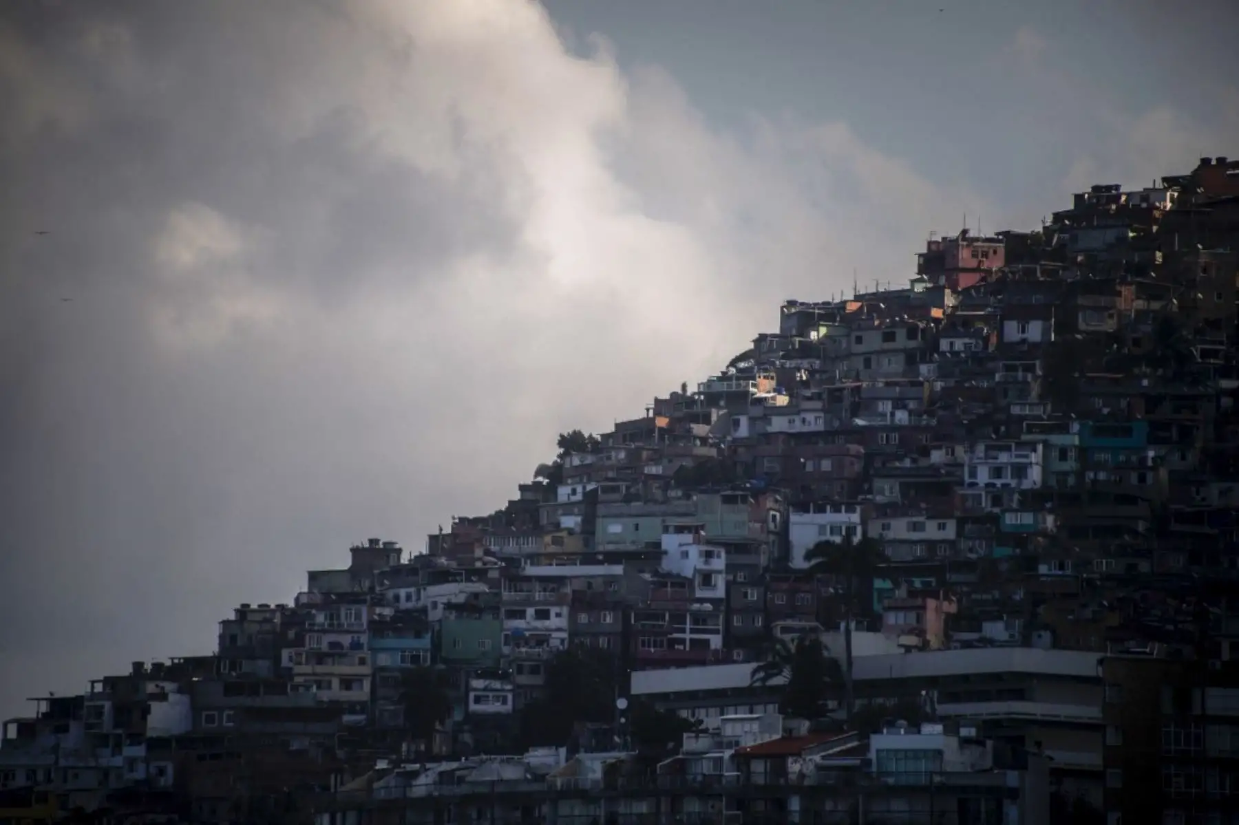 Vista de la favela Vidigal en el estado de Río de Janeiro, Brasil. Foto: AFP