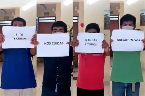 Residentes del Inabif participaron en la grabación de un video sobre prevención del covid-19.