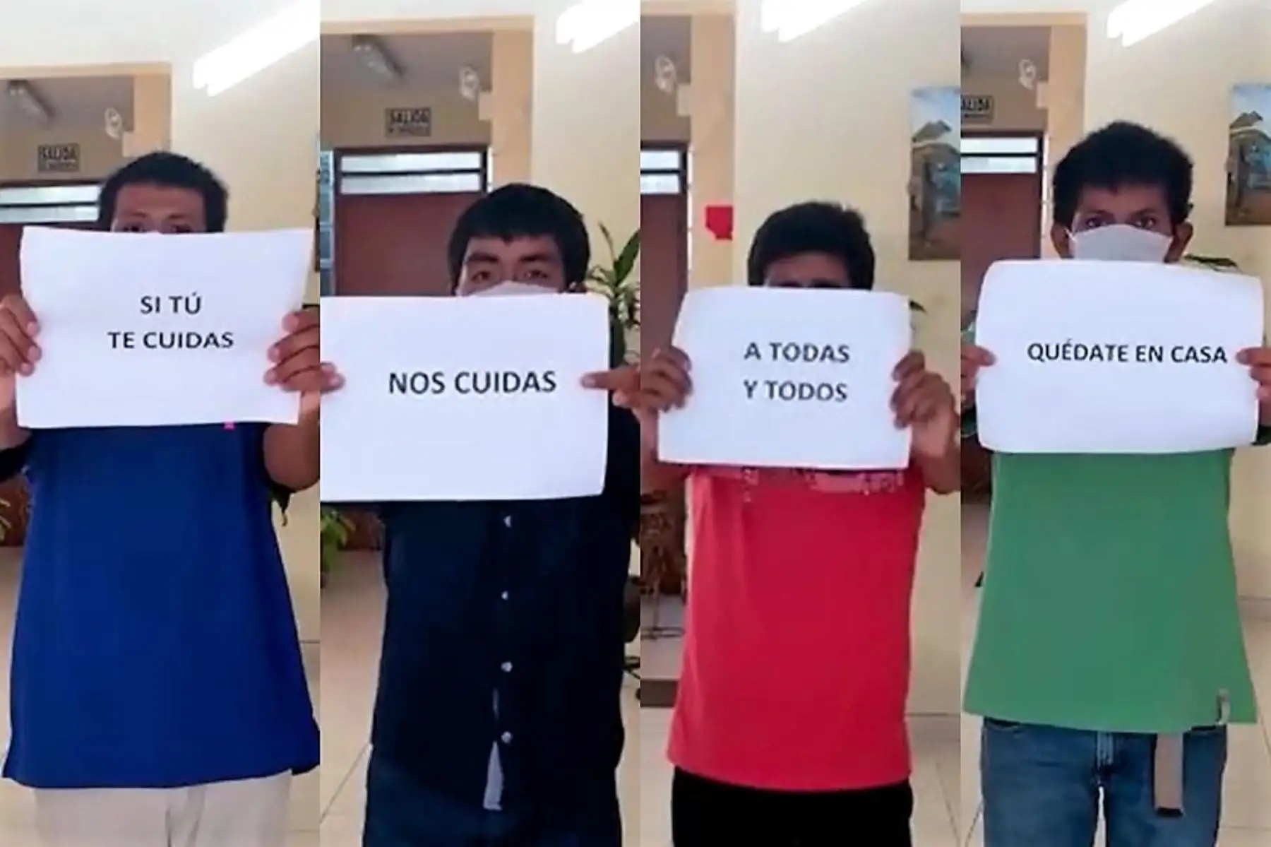 Residentes del Inabif participaron en la grabación de un video sobre prevención del covid-19.