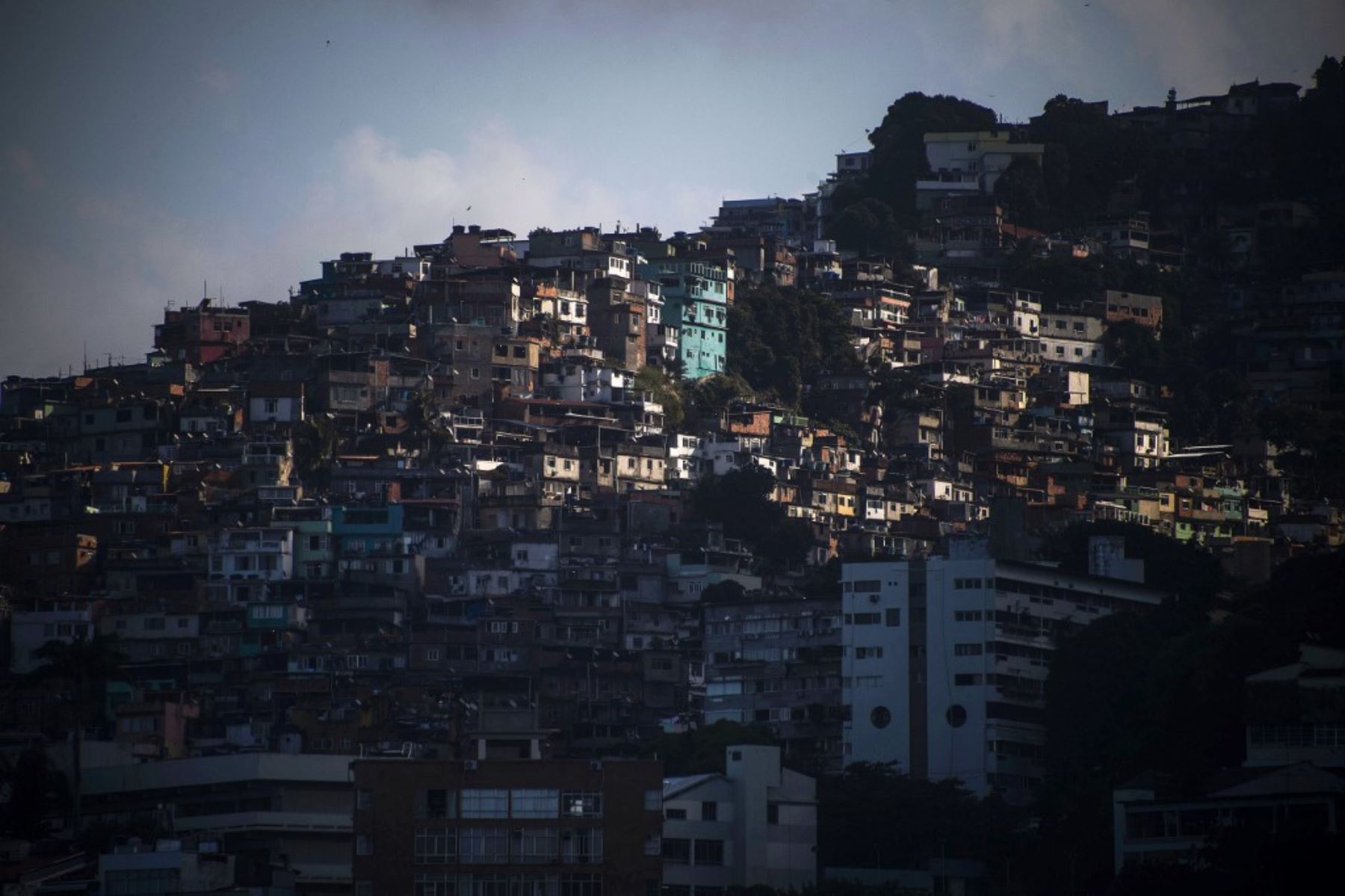 Vista de la favela Vidigal en el estado de Río de Janeiro, Brasil. Foto: AFP