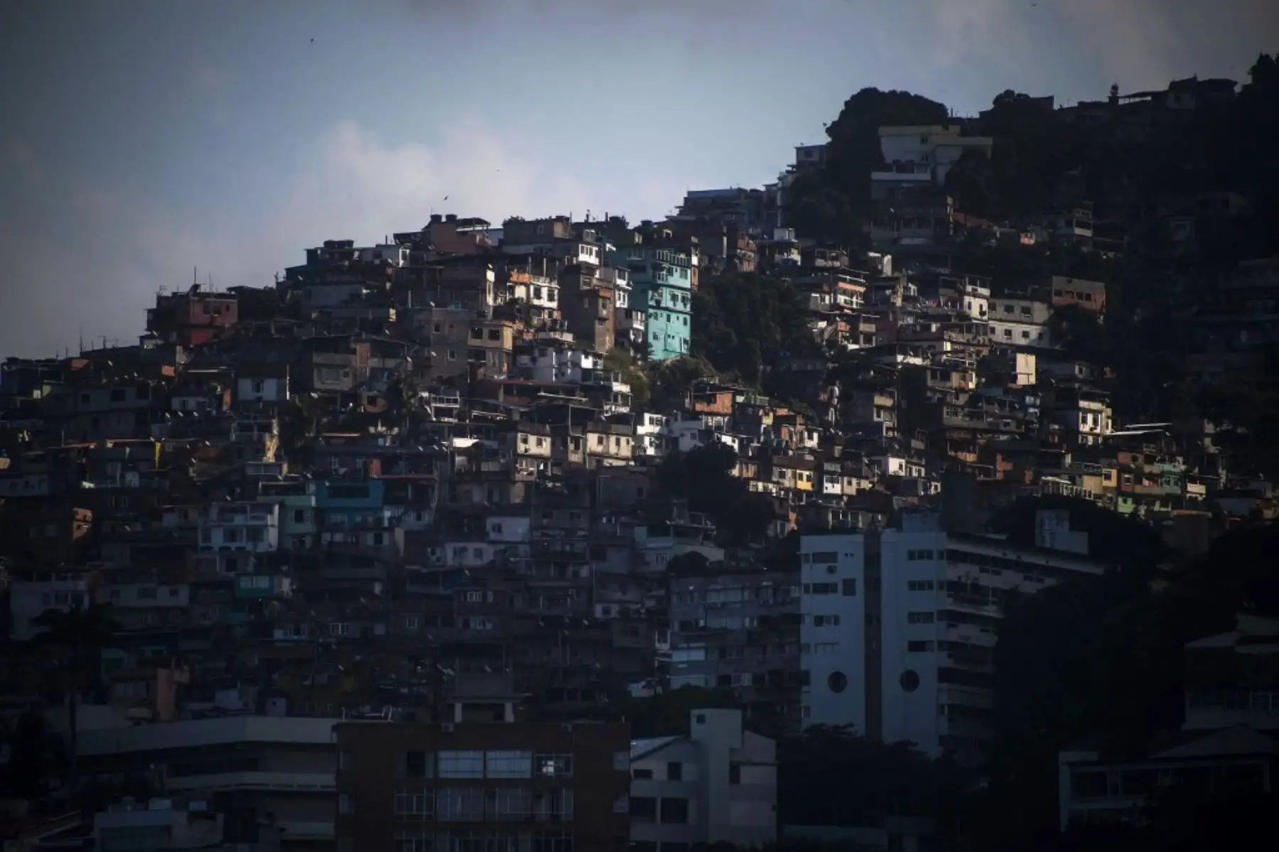 Vista de la favela Vidigal en el estado de Río de Janeiro, Brasil. Foto: AFP