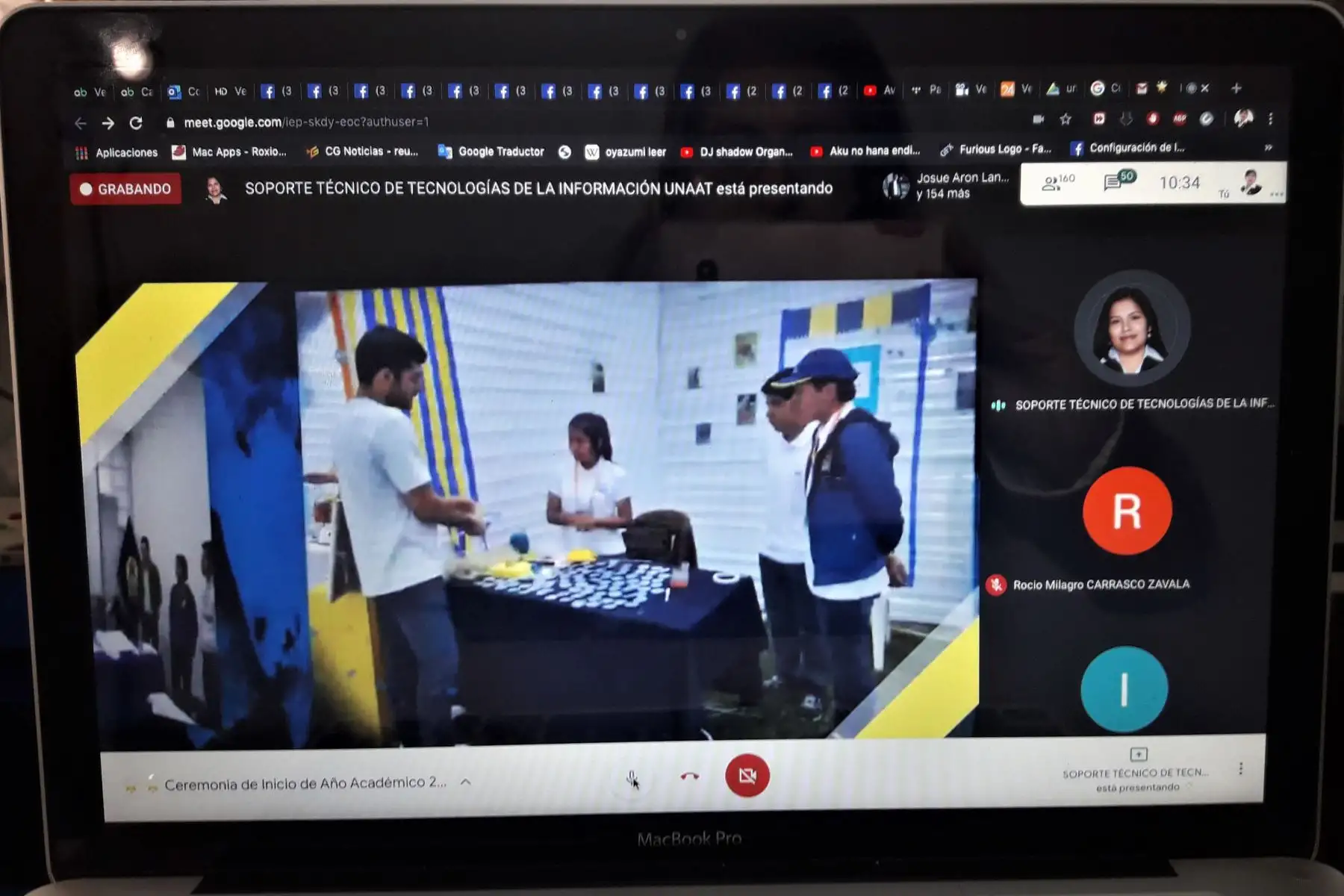 Ceremonia virtual de inicio del año académico 2020 en la Universidad Nacional Autónoma Altoandina de Tarma (UNAAT).