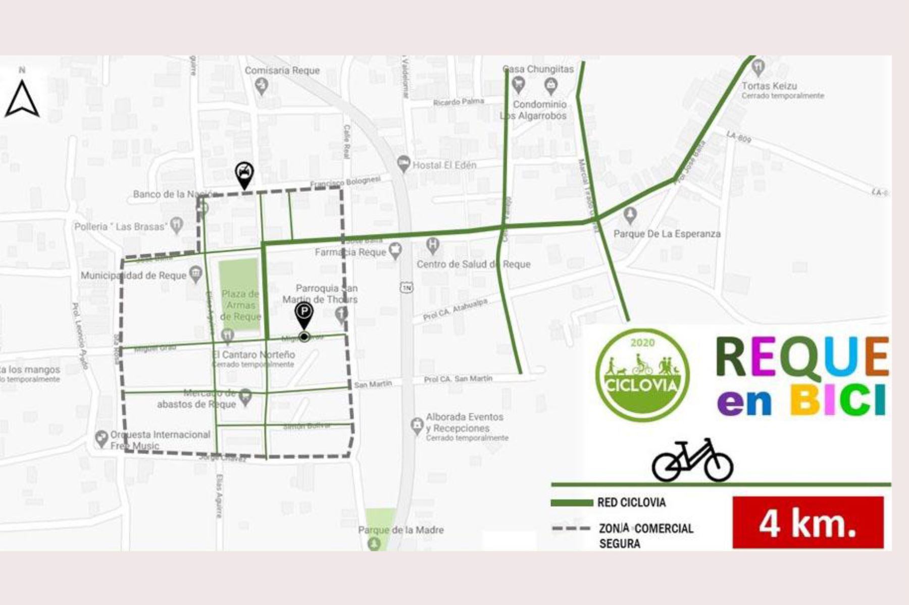 La municipalidad distrital de Reque (Lambayeque) implementará 4 kilómetros de ciclovías. Foto: ANDINA/Difusión