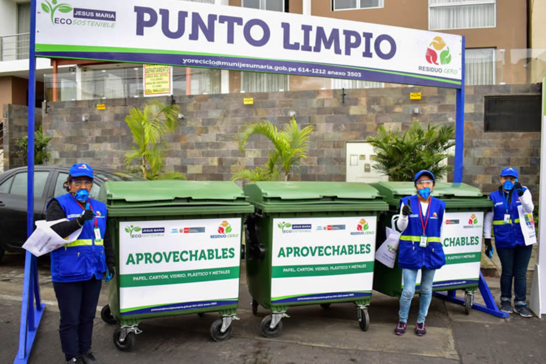 La municipalidad de Jesús María y la asociación de recicladores formales “Avancemos Juntos” reiniciaron el servicio de reciclaje. ANDINA/Minam