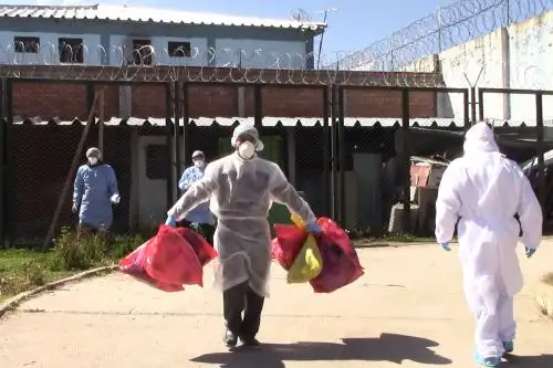 Auditores de la Contraloría verificaron medidas de bioseguridad en el penal Huamancaca Chico, en Huancayo.