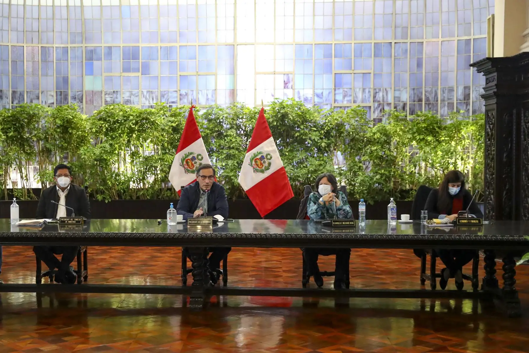 En Comisión Interministerial de Asuntos Sociales – CIAS, encabezada por el presidente Martin Vizcarra, la ministra de Desarrollo e Inclusión Social, Ariela Luna, presentó los avances del segundo grupo de hogares que recibirá el Bono Familiar Universal. Foto: ANDINA/Prensa Presidencia