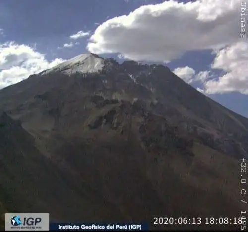 El Instituto Geofísico del Perú (IGP), a través del Centro Vulcanológico Nacional (Cenvul), informó hoy el registro de actividad sísmica leve en la zona del volcán Ubinas entre los días 8 al 13 de junio de 2020.