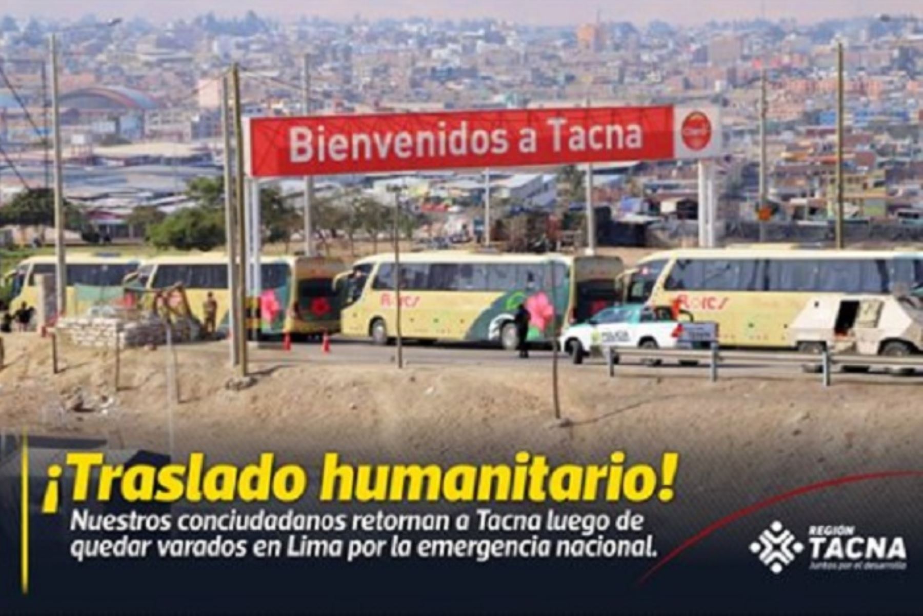 El hospedaje y la alimentación lo financiará el Gobierno Regional de Tacna, para que los  conciudadanos cumplan la cuarentena adecuadamente