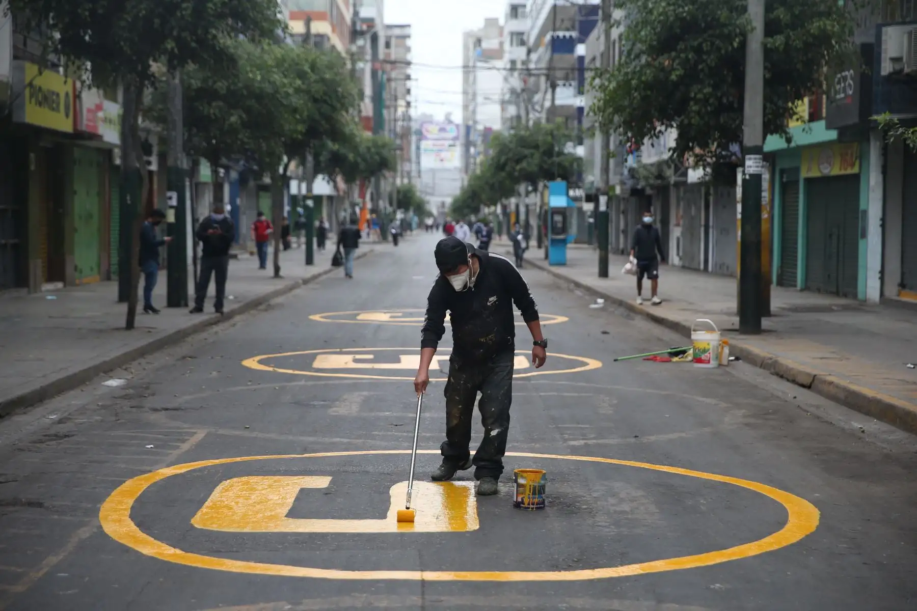 Emporio Gamarra se prepara para reanudar sus actividades a puerta cerrada. Foto: ANDINA/Jhonel Rodríguez Robles