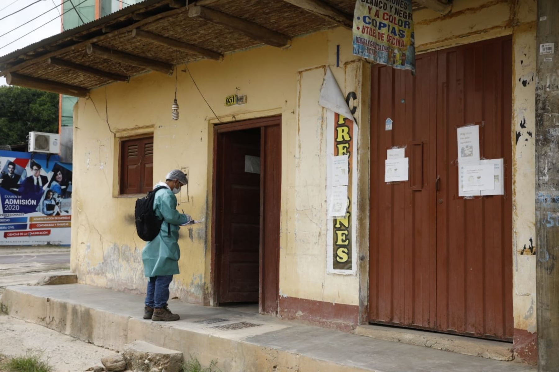 Brigadistas de la región San Martín inician visitas casa por casa para identificar posibles casos de coronavirus y evitar su propagación. ANDINA/Difusión