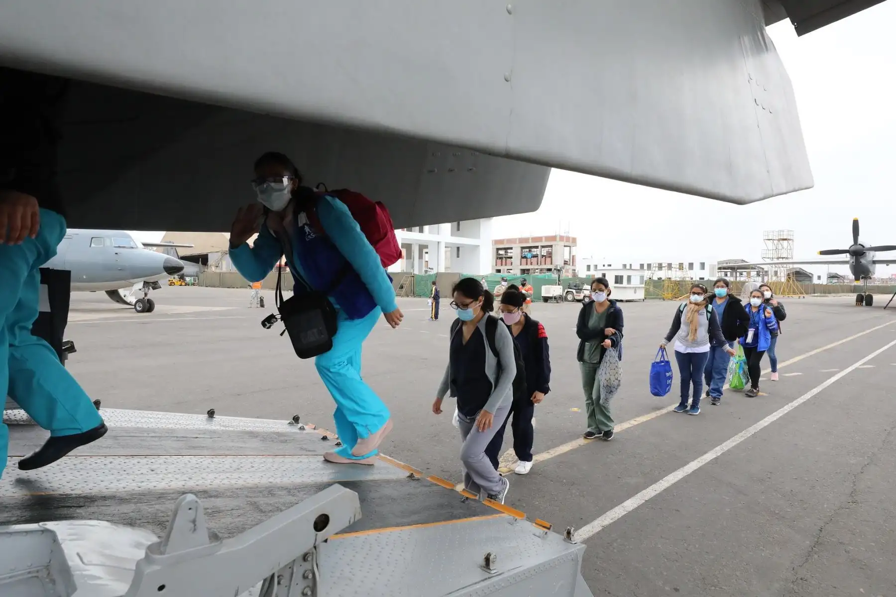 Segunda brigada médica de EsSalud viaja a Ucayali para sumarse a lucha contra pandemia de coronavirus en esa región. ANDINA/Difusión