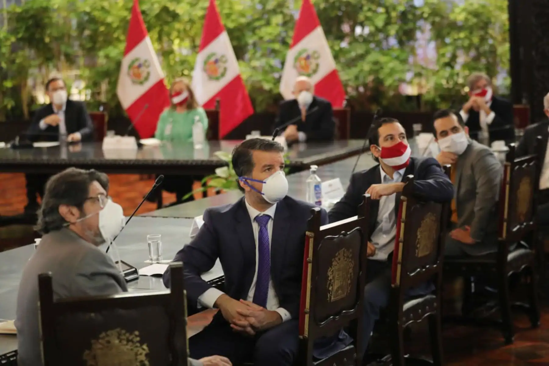 Presidente de la república, Martín Vizcarra se reúne  con representantes de la 
CONFIEP, a quienes pidió  unir esfuerzos entre los sectores público y privado para impulsar el programa Arranca Perú, para la reactivación y la generación de puestos de trabajo en beneficio de la población.
Foto: ANDINA/ Prensa Presidencia