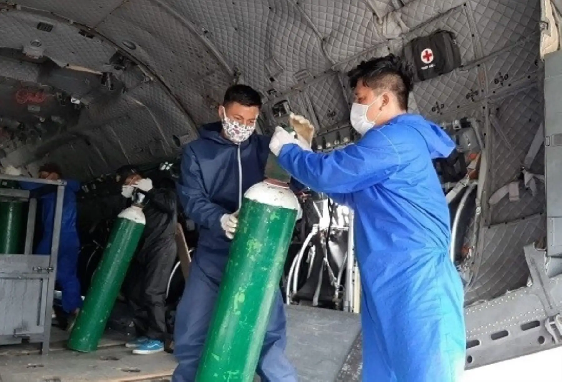 Ministerio de Salud envió un nuevo cargamento de 57 balones de oxígeno a San Martín para reforzar lucha contra el coronavirus en esa región. ANDINA/Difusión
