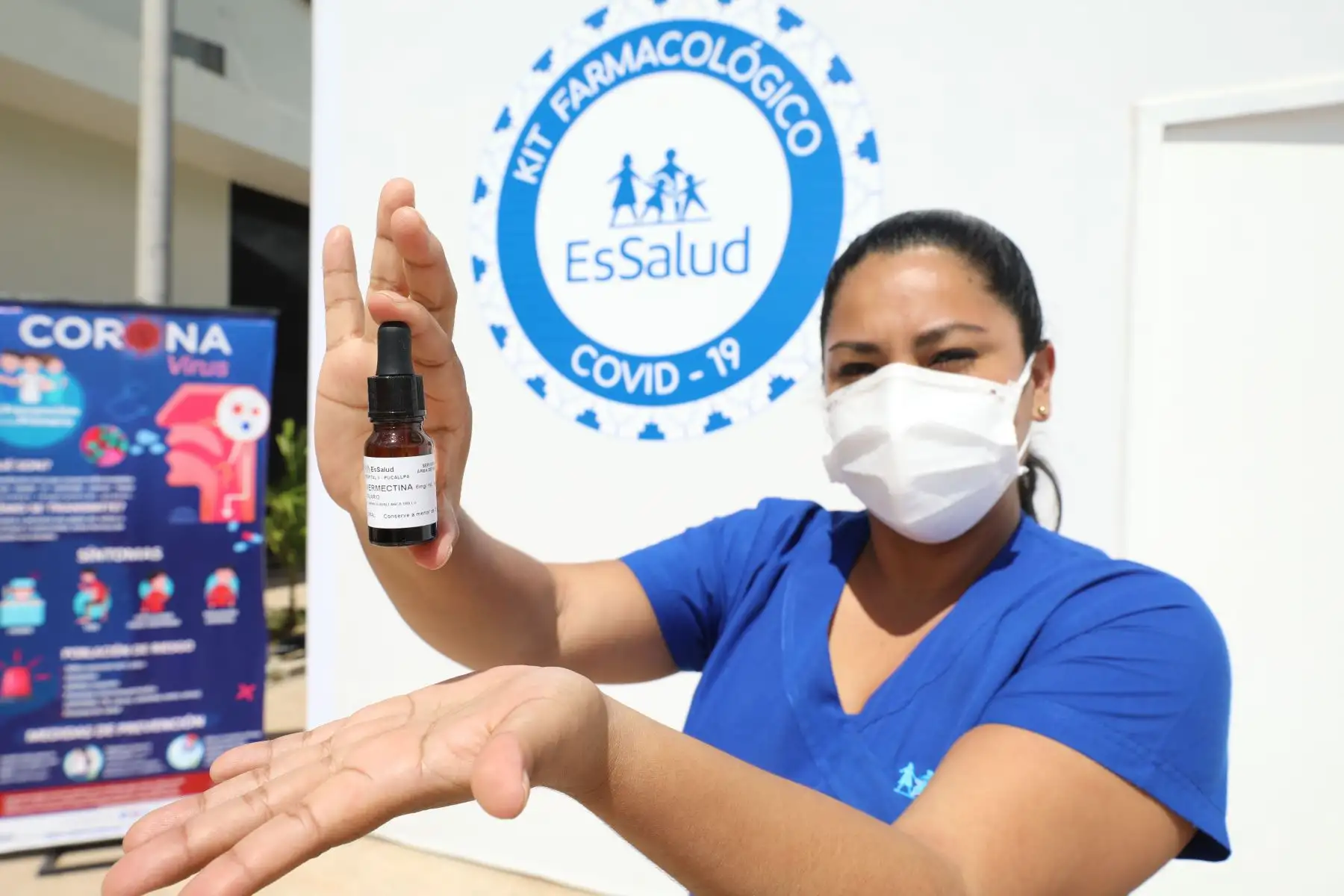 EsSalud Ucayali producirá 6 mil frascos mensuales de Ivermectina para el tratamiento del Covid-19
Foto: Essalud