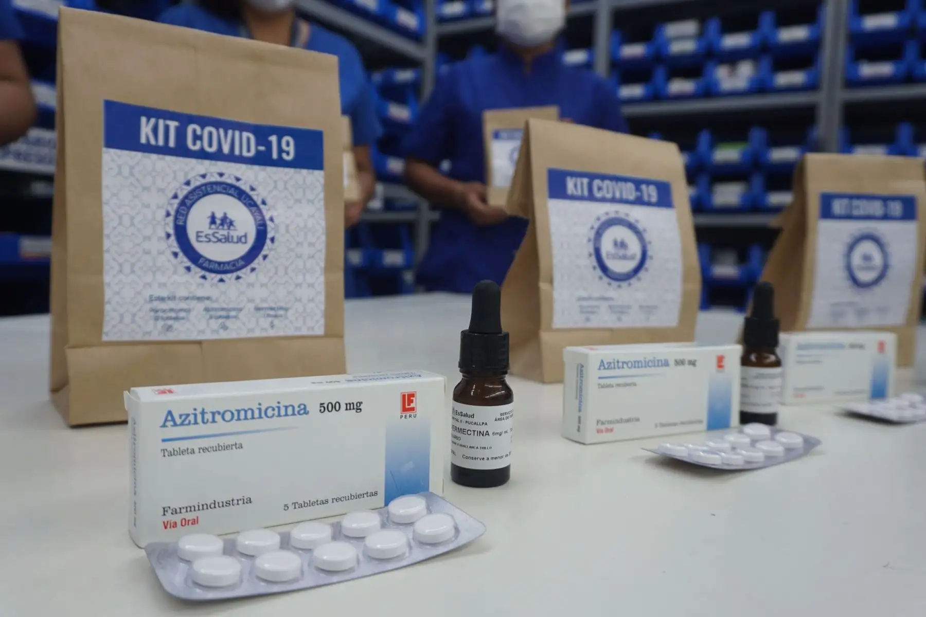 EsSalud Ucayali producirá 6 mil frascos mensuales de Ivermectina para el tratamiento del Covid-19
Foto: Essalud