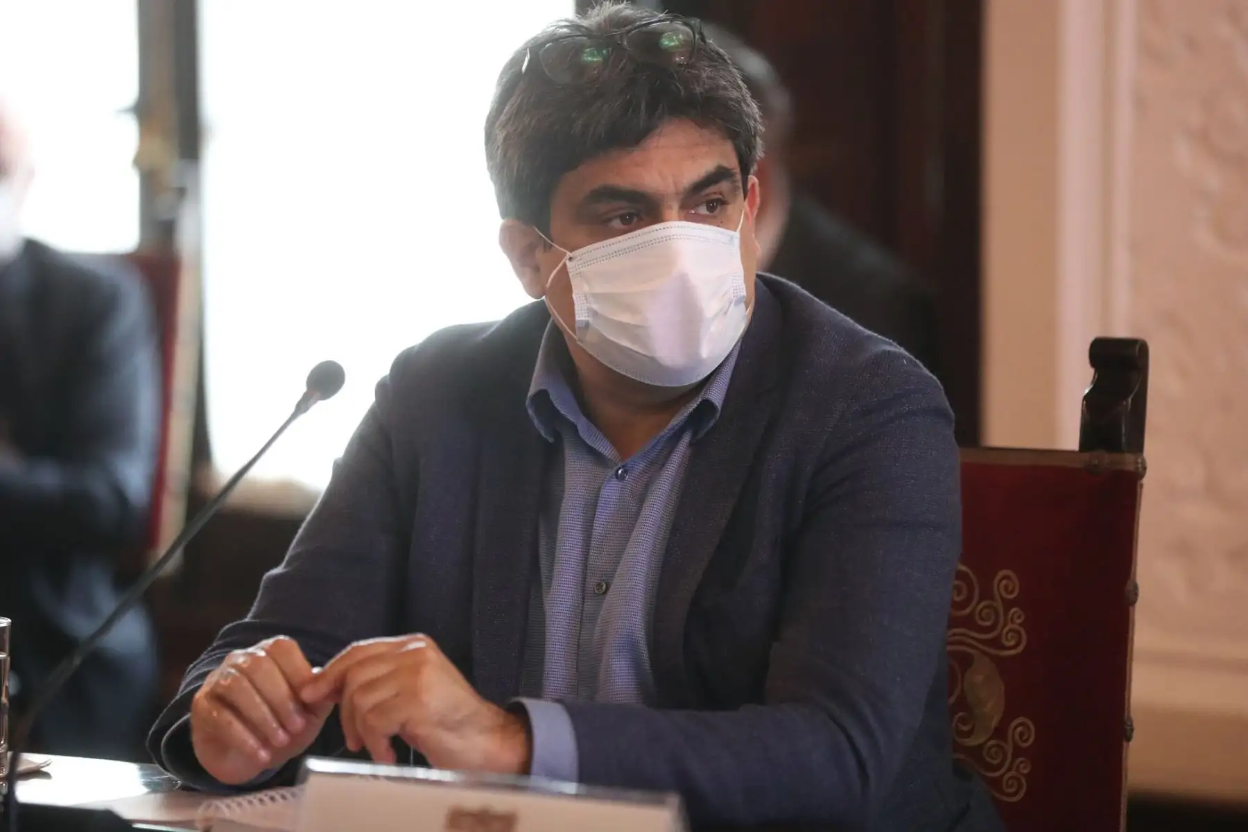 Ministro de Educación, Martín Benavides participa en  la V Sesión del Comité de Alto Nivel por un Perú Digital, Innovador y Competitivo con  el objetivo de acelerar las acciones del Estado en la Transformación Digital en beneficio de los ciudadanos para enfrentar la emergencia sanitaria.
Foto: PCM