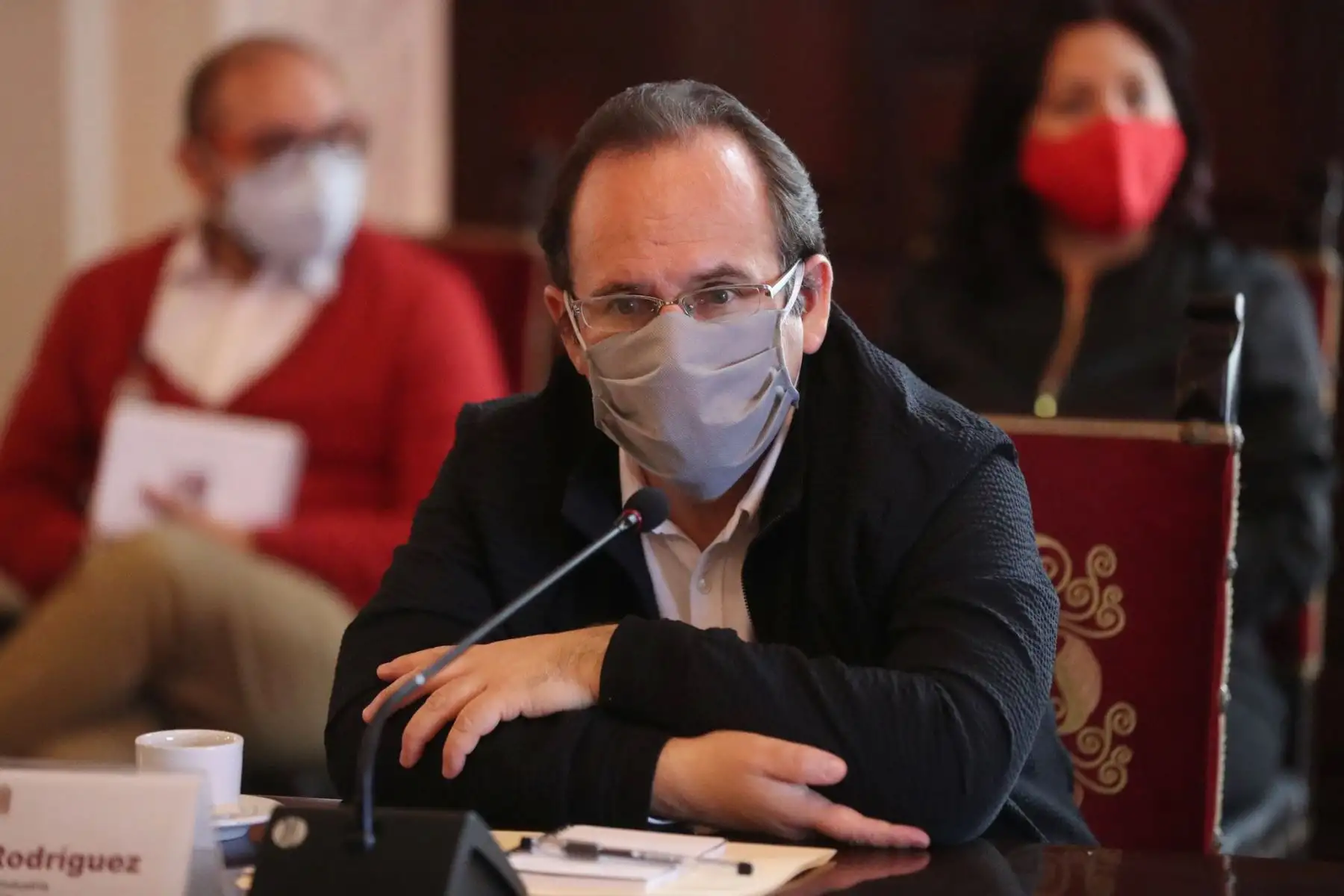 El viceministro de la Producción, José Salardi participa en la la V Sesión del Comité de Alto Nivel por un Perú Digital, Innovador y Competitivo con  el objetivo de acelerar las acciones del Estado en la Transformación Digital en beneficio de los ciudadanos para enfrentar la emergencia sanitaria.
Foto: PCM