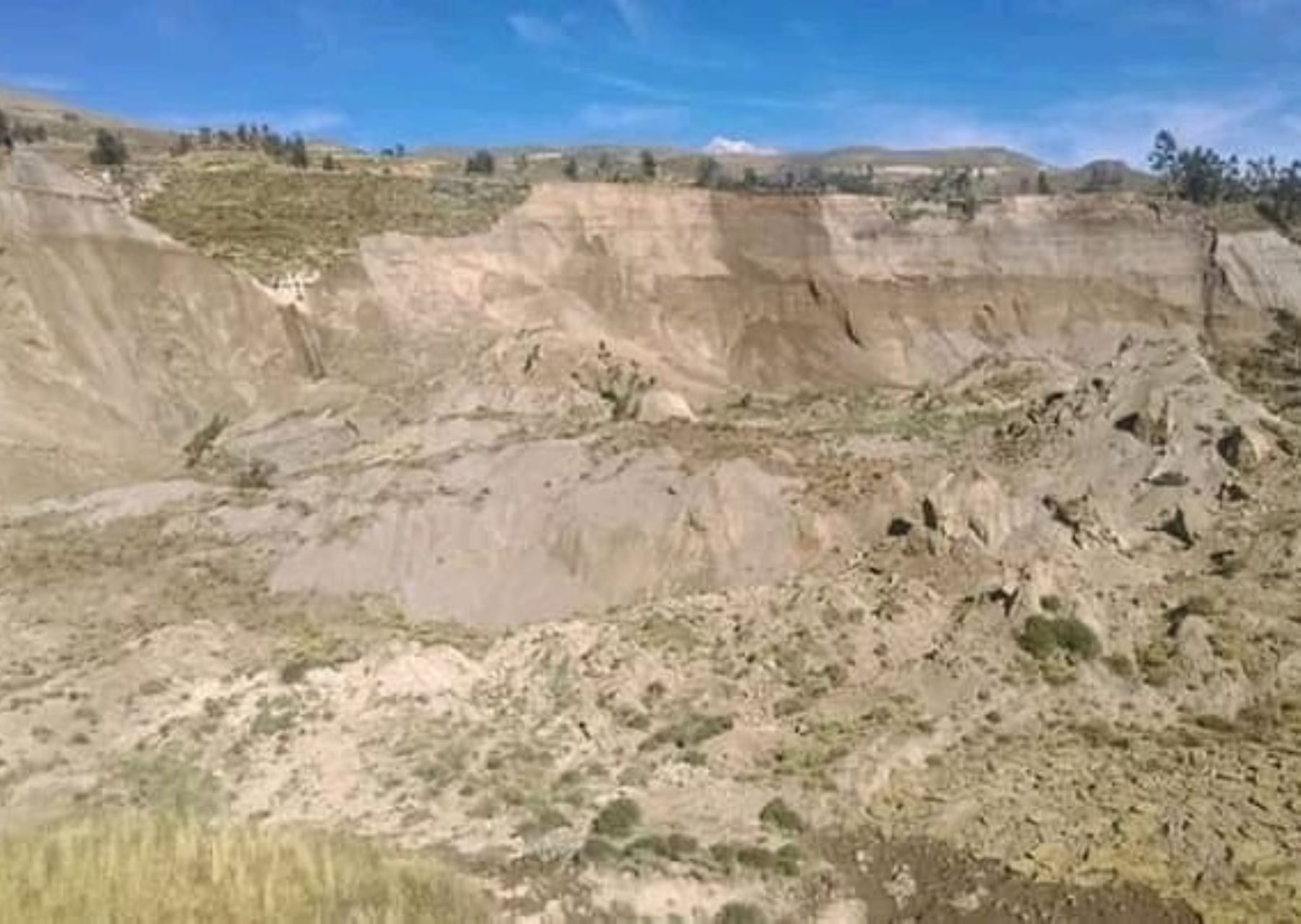 Deslizamiento registrado ayer en el valle del Colca provocó señales sísmicas anómalas en Arequipa que hizo temer a la población de que se trataba de sismos.