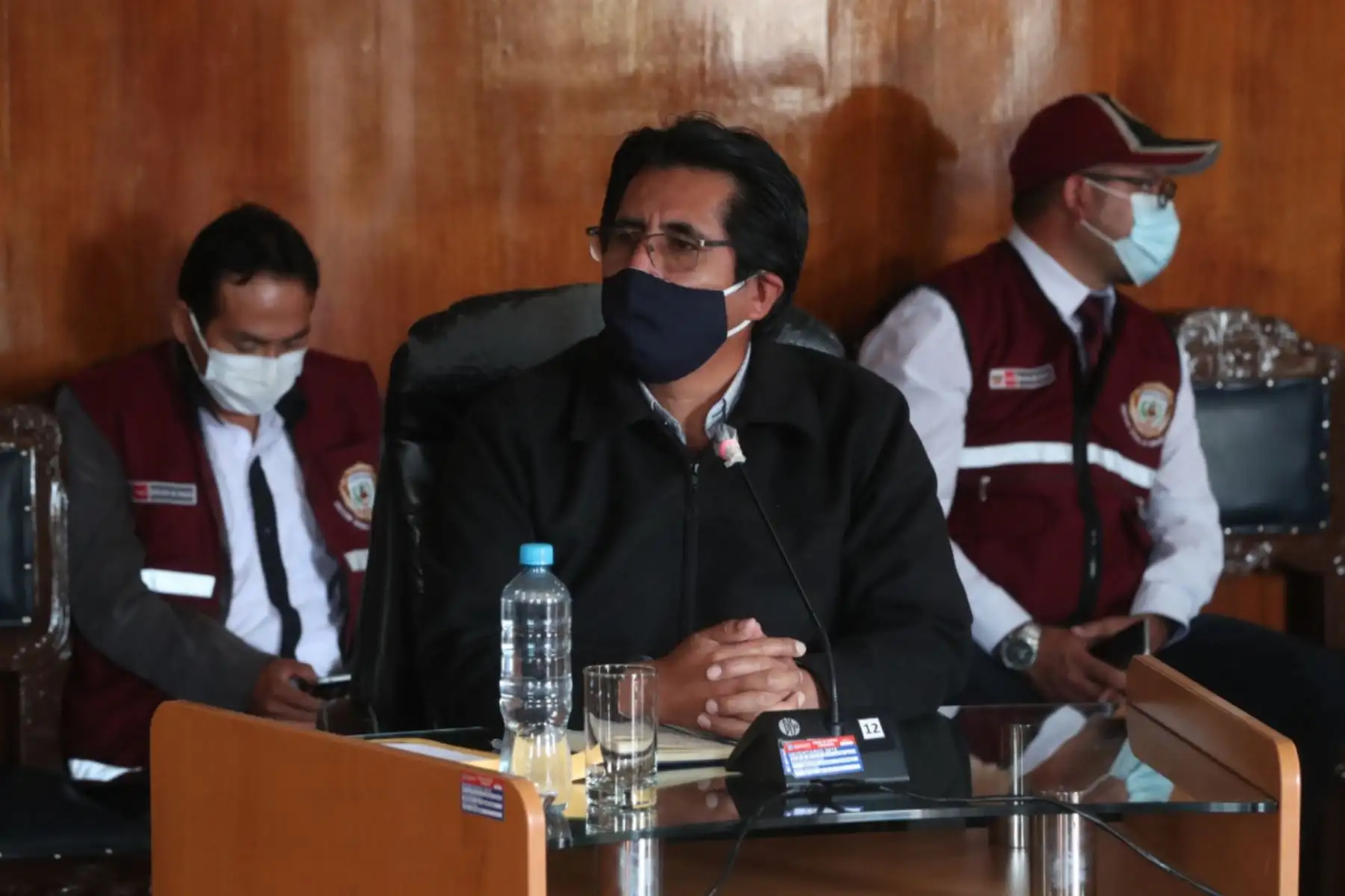 Jefe del Gabinete, Vicente Zeballos, articula acciones para la reanudación de actividades económicas junto a los  provinciales de Jauja, Concepción y Huancayo; además de los representantes del sector privado como la Cámara de Comercio, la Asociación de PYMES y Caja Municipal. Foto: ANDINA/PCM