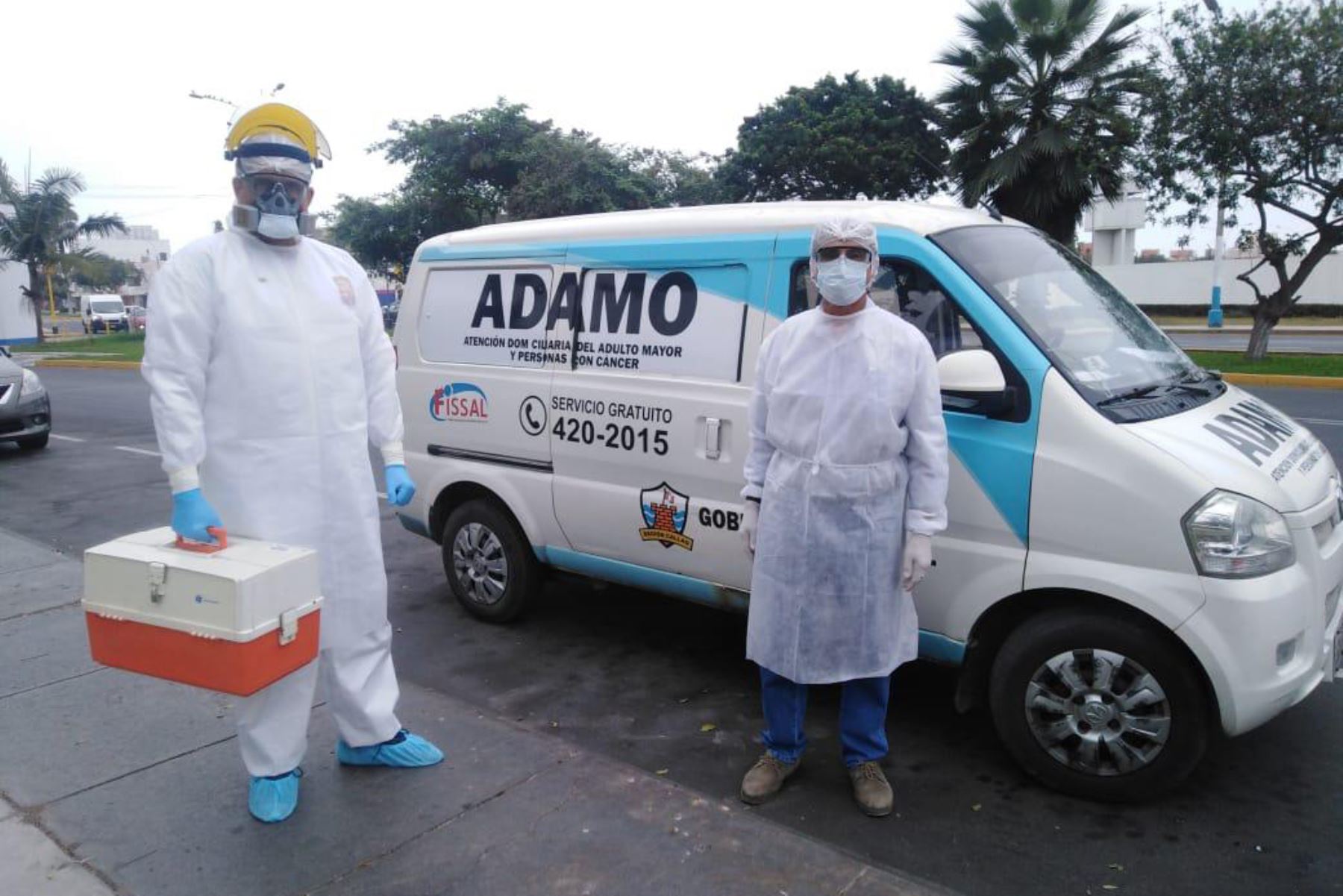 Unidades móviles del programa ADAMO también se utilizan para la atención de respuesta rápida a pacientes con covid-19. ANDINA/Diresa Callao