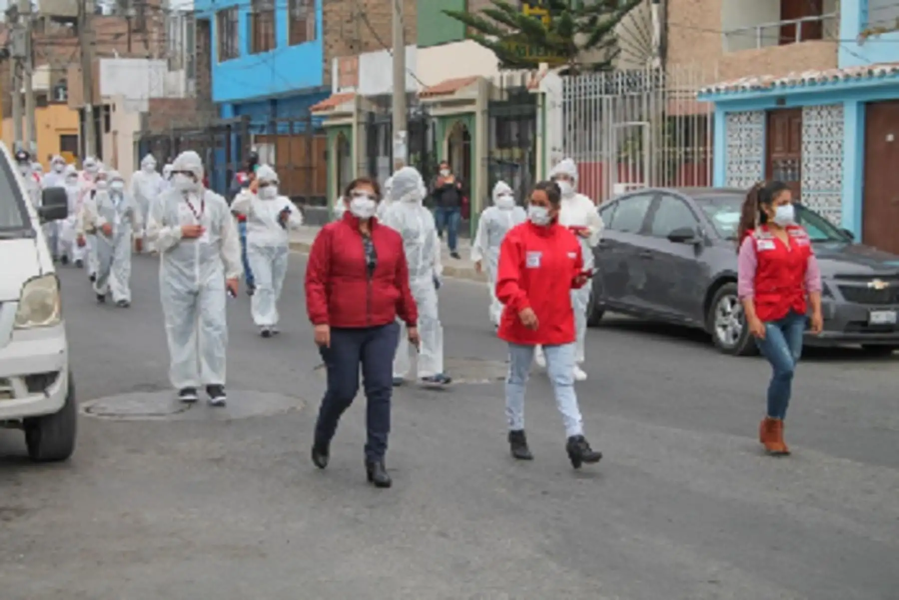 El pueblo joven El Progreso de Chimbote fue el primer lugar elegido para poner en marcha esta operación que busca resguardar a la población en riesgo frente a la pandemia del coronavirus.