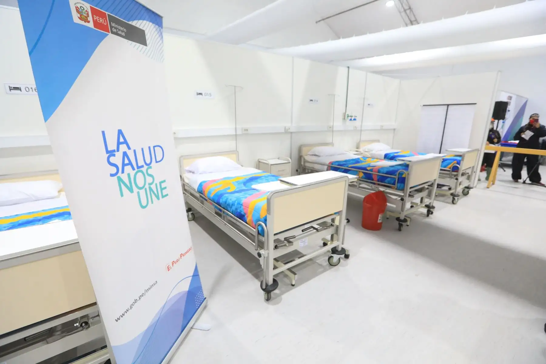 El Ministro de Salud Victor Zamora inauguró Centro de Atención y Aislamiento para pacientes Covid-19 en el Hospital Sergio Bernales en  Collique. Foto:ANDINA/Minsa