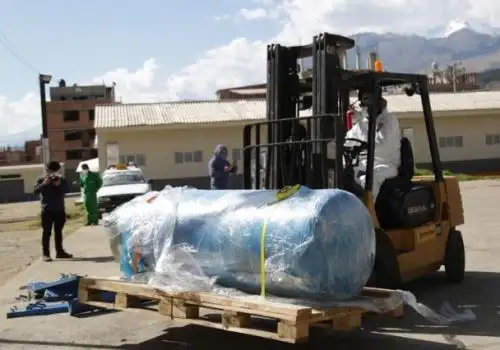 Hospital Víctor Ramos de Huaraz, en Áncash, recibió donación de planta de oxigeno medicinal para mejorar atención a pacientes covid-19. ANDINA/Difusión
