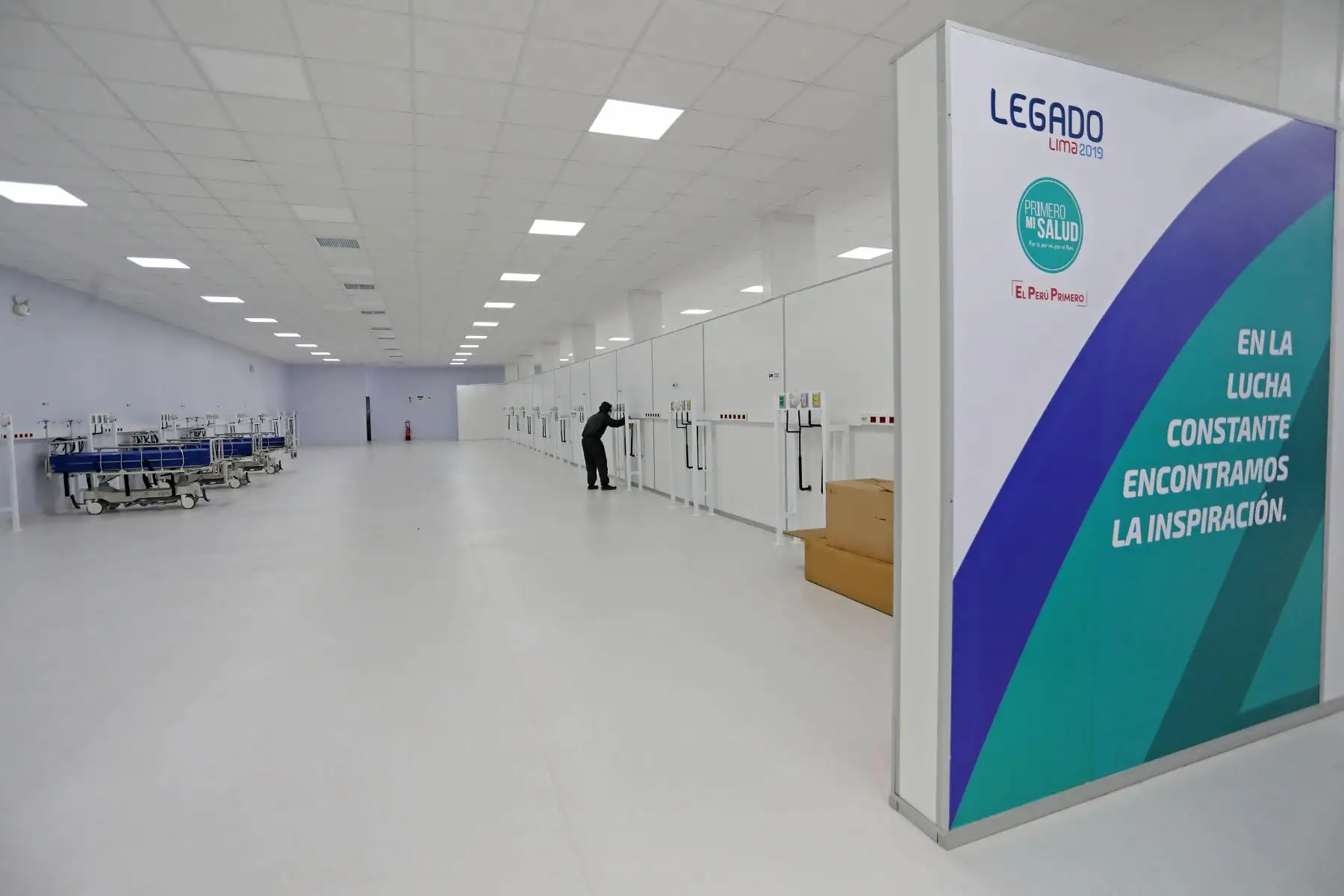 Legado Lima 2019 entrega ambiente de hospitalización temporal en Hospital Cayetano Heredia.
Foto: Legado Lima 2019