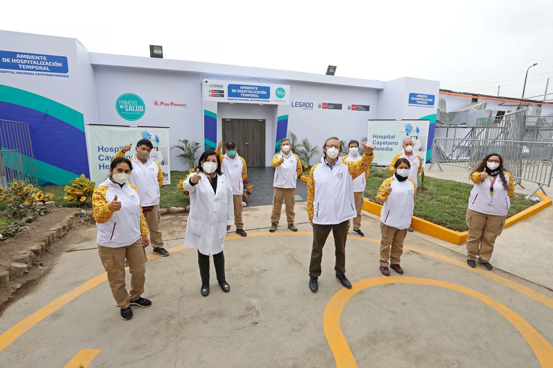 Este centro de atención se ha construido con infraestructura temporal en el interior del hospital Cayetano Heredia, ubicado en el distrito de San Martín de Porres. ANDINA/Legado Lima 2019