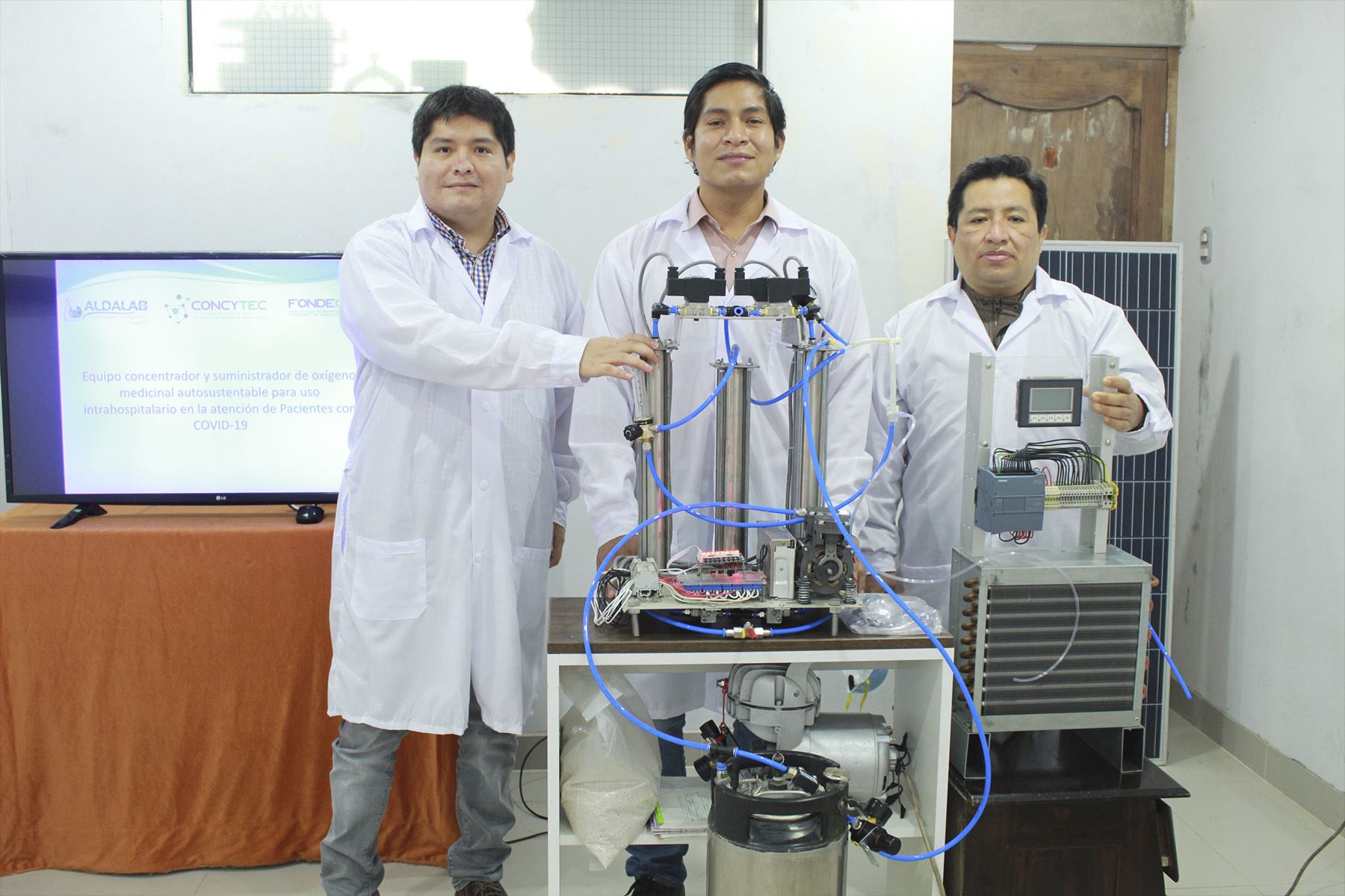 Investigadores peruanos están desarrollando un equipo concentrador y suministrador de oxígeno medicinal autosustentable.