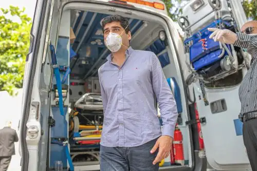 Fotografía de abril cedida por la Vicepresidencia de Ecuador que muestra al vicepresidente Otto Sonnenholzner, en Quito (Ecuador). Foto: EFE