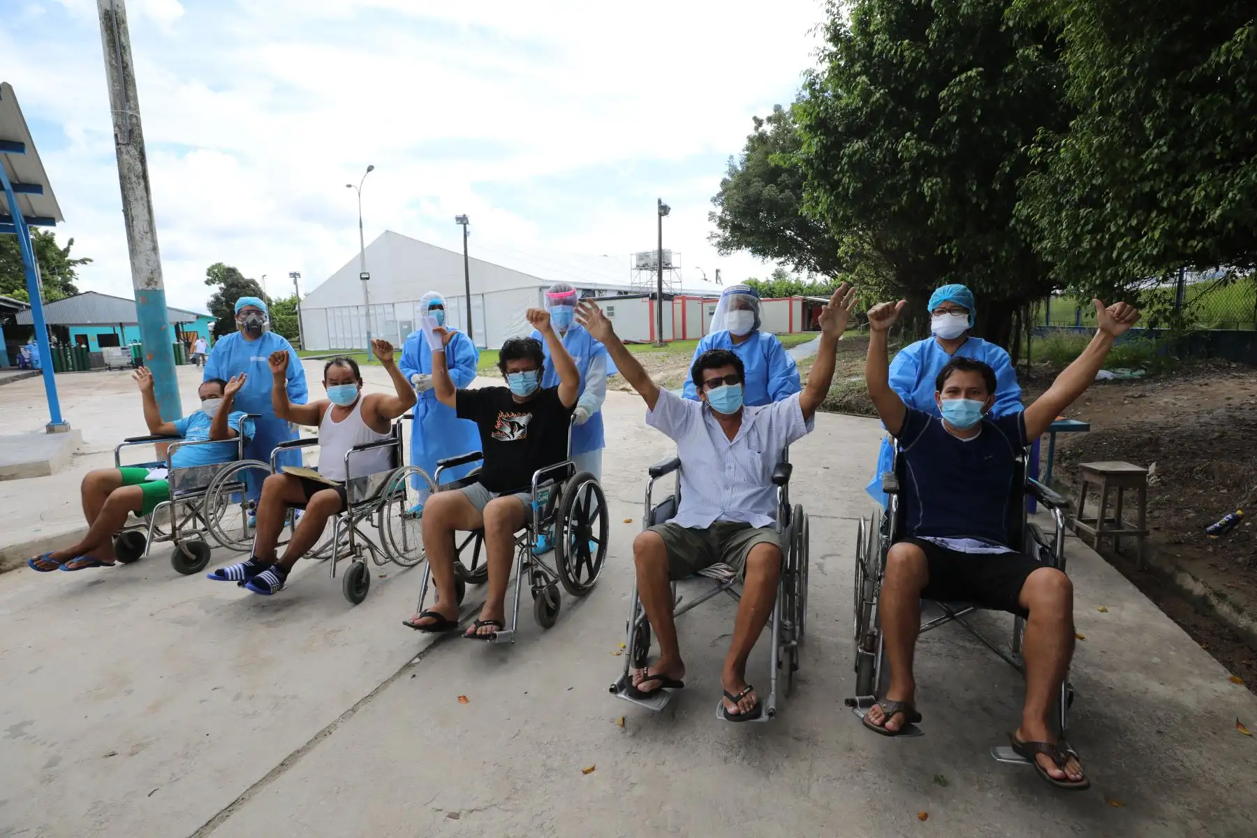 Una buena noticia. Un total de 170 pacientes de Loreto vencieron al coronavirus y recibieron alta médica en la Villa EsSalud de Loreto. ANDINA/Difusión