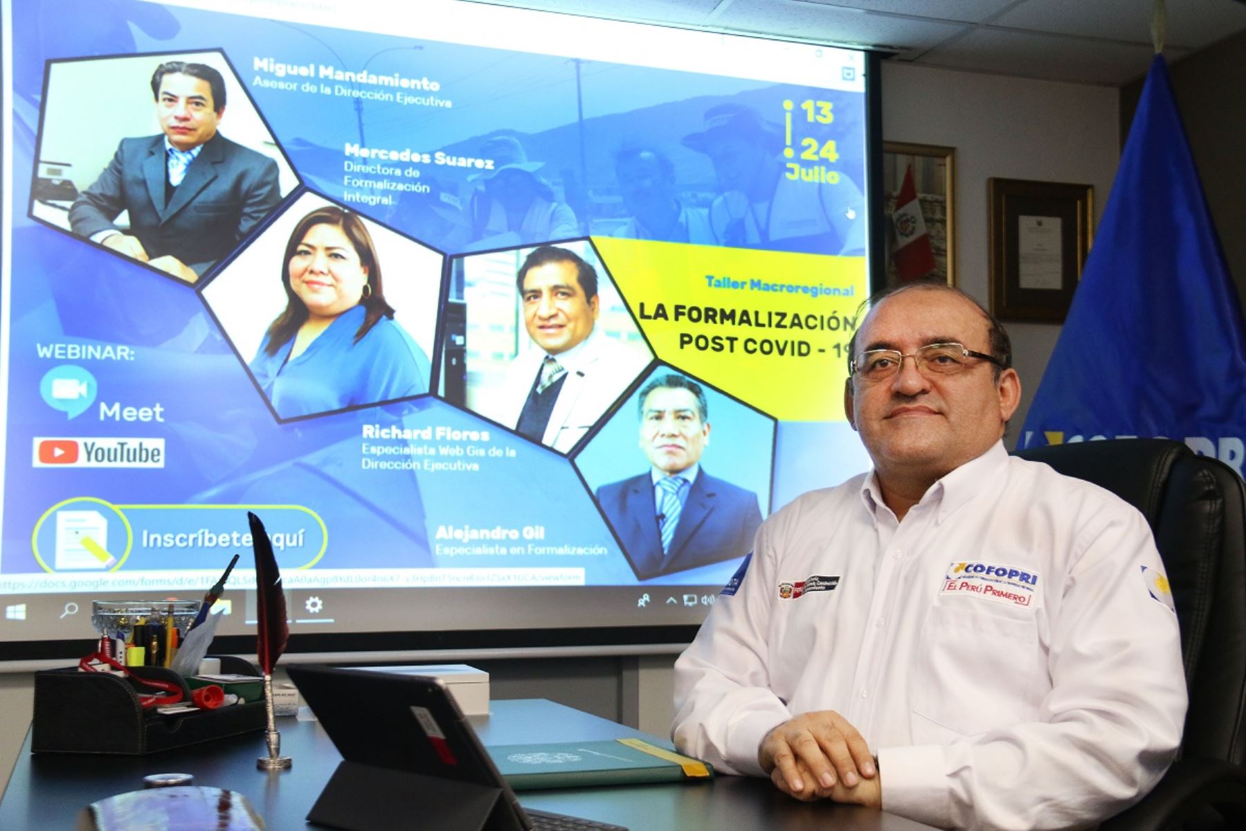 Director ejecutivo de Cofopri, César Figueredo Muñoz. Foto: Cortesía.
