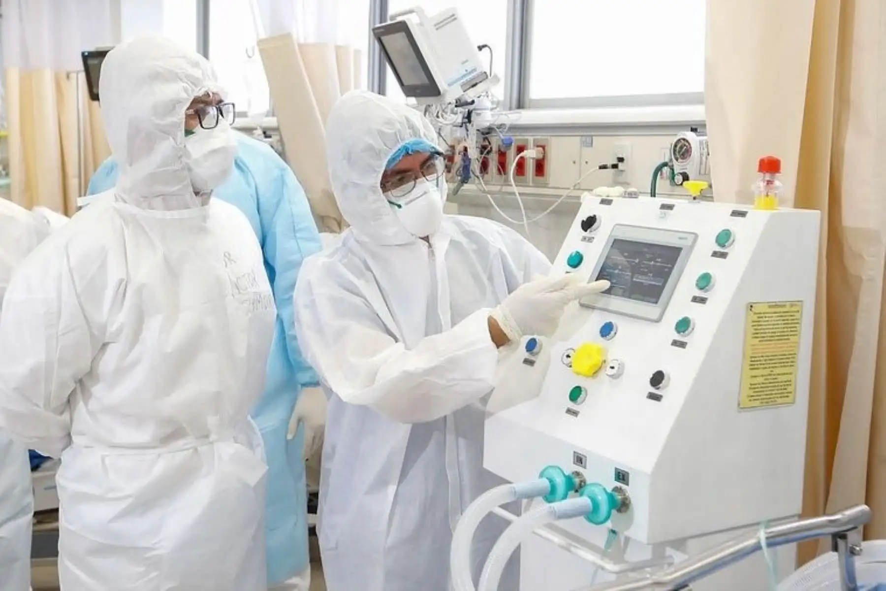 Ventilador mecánico para pacientes covid-19. ANDINA/Difusión