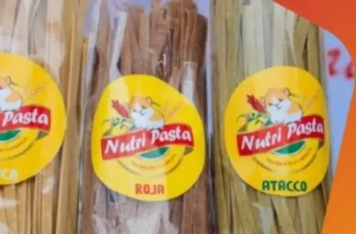 Fideos nutritivos elaborados con carne de cuy, creados por el ingeniero agroindustrial ayacuchano Aníbal Prado Condori. ANDINA/Difusión