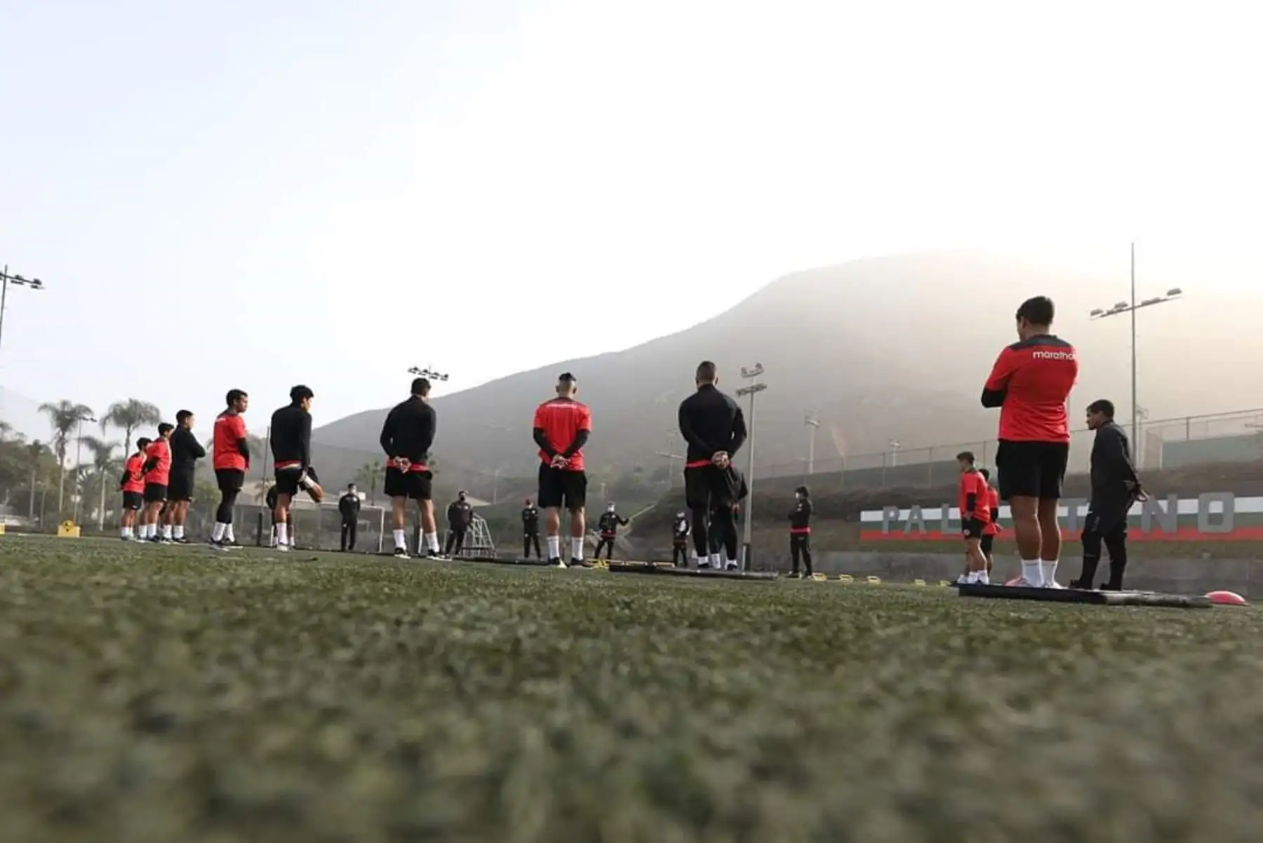 El club Universitario de Deportes inicia sus entrenamientos en el Club Árabe Palestino durante el estado de emergencia por coronavirus. Foto: ANDINA/Universitario de Deportes
