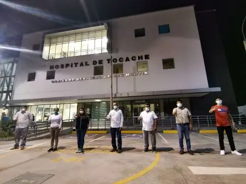Especialistas en Medicina Intensiva del Minsa arriban a Tocache, en San Martín, para mejorar la atención de pacientes covid-19 en el Hospital de Tocache.