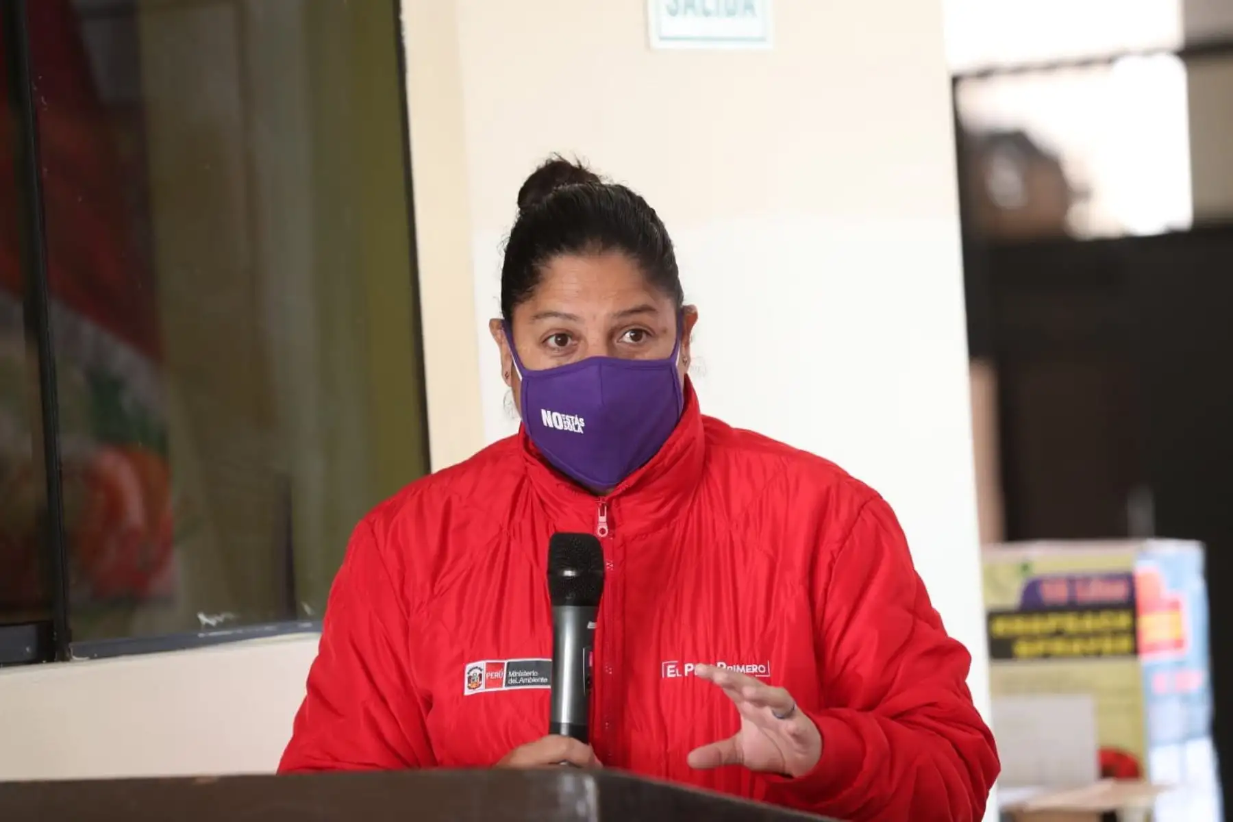 Ministra de Ambiente, Fabiola Muñoz, supervisó planta de reciclaje tras su reinicio en el distrito de Santa Rosa. Foto: ANDINA/Minam