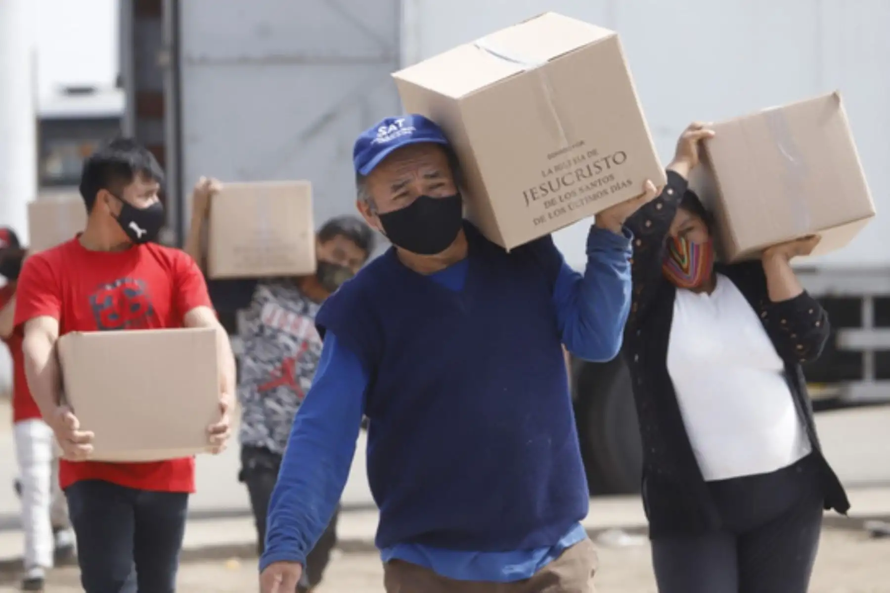 Ministerio de Cultura distribuye 500 canastas de alimentos a familias Shipibo-Konibo de Cantagallo. Foto: Difusión