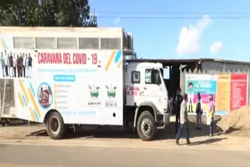 La "Caravana Covid-19" se desplazará en los próximos días a Inambari y Tahuamanu, región Madre de Dios, en la selva sur peruana.