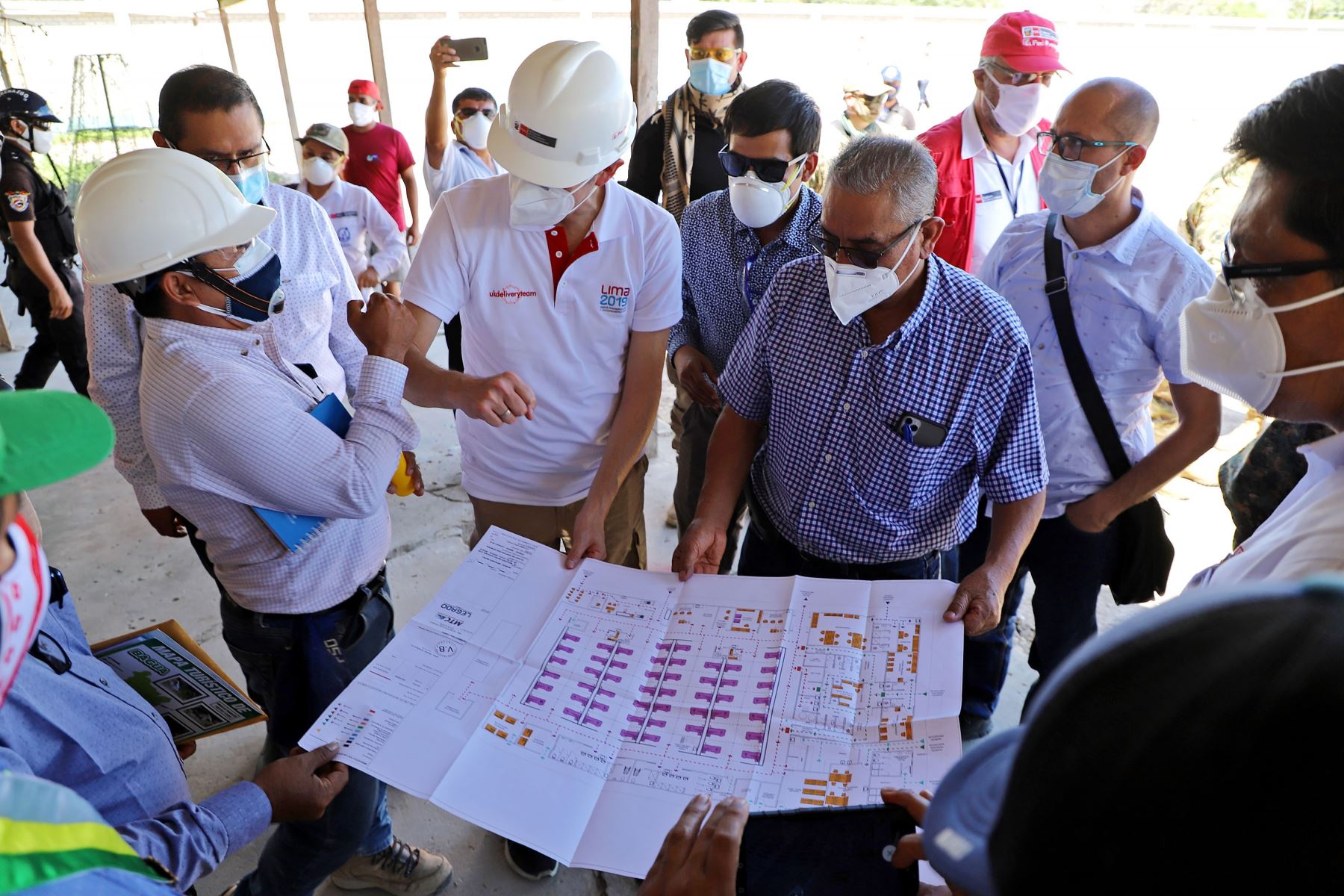 Planos para la construcción de hospitales temporales para casos de covid-19 en la región Amazonas.