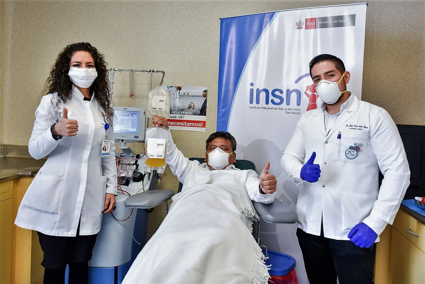 Primer donante de plasma convaleciente se sumó hoy a la investigación científica Perú con Plasma.