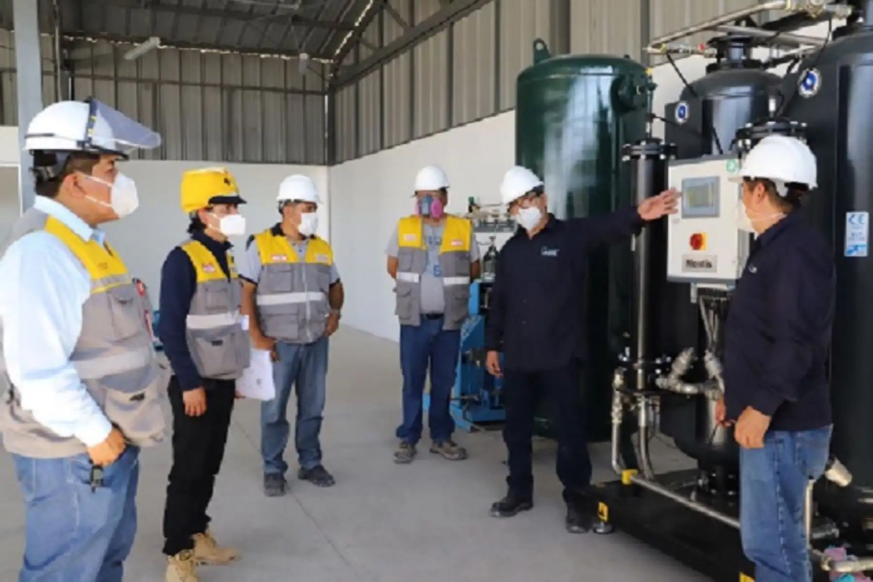 La planta de oxígeno  posee una capacidad para producir 600 metros cúbicos de este recurso vital al día. ANDINA/Difusión