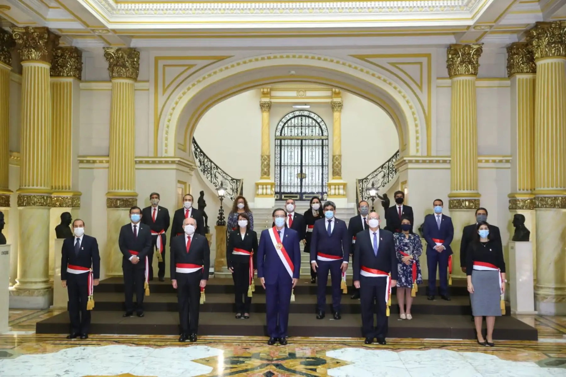 Fotografía oficial del nuevo Gabinete Ministerial. Foto: ANDINA/Prensa Presidencia.
