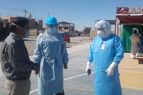 Como parte de "Barrio libre de coronavirus", más de 1,300 personas fueron sometidas a pruebas rápidas y 22 dieron positivo. Foto: ANDINA/Difusión