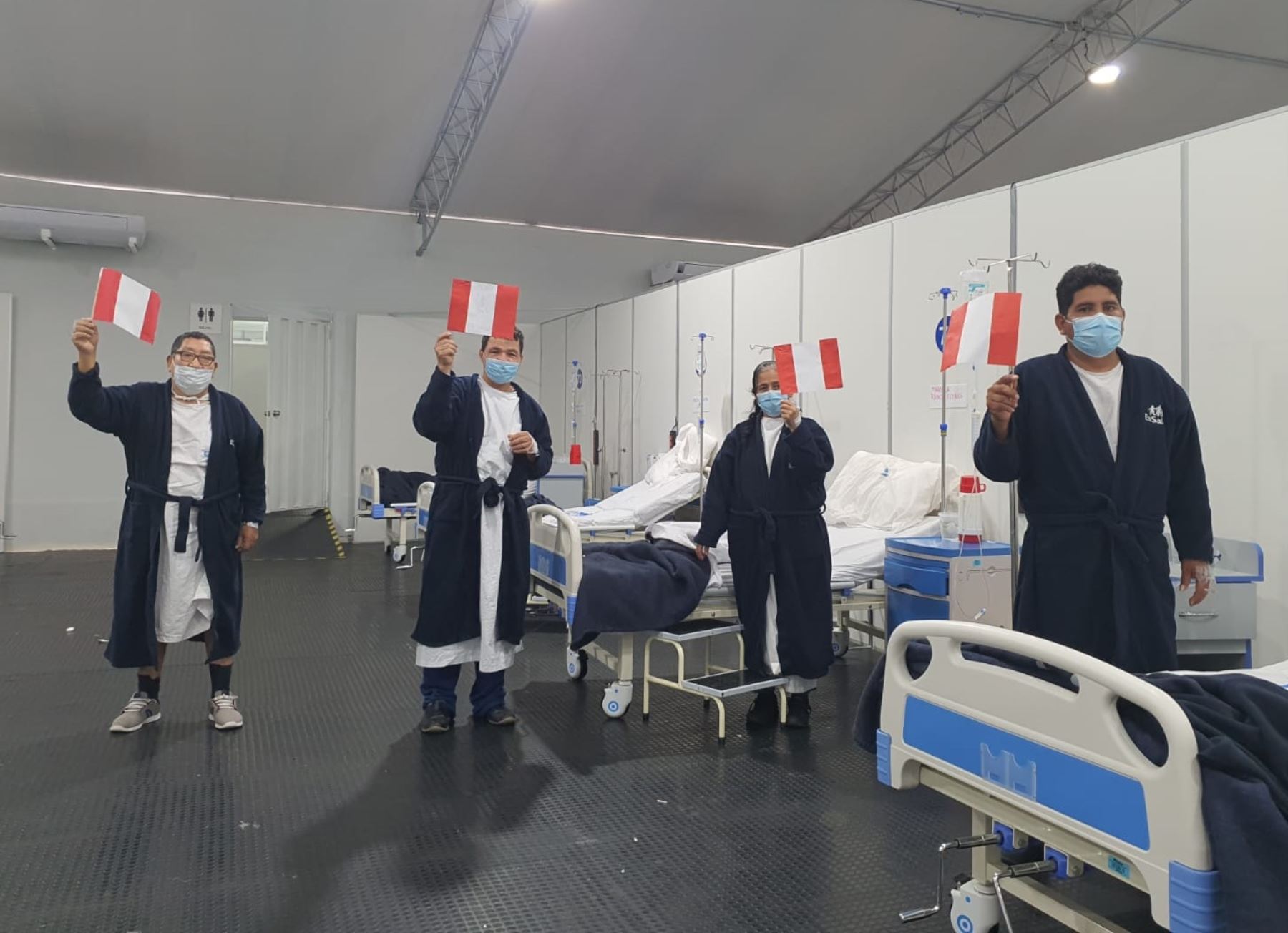 Hospital temporal Villa Essalud Chimbote reporta 40 altas médicas en primeros 20 días de funcionamiento. ANDINA/Difusión