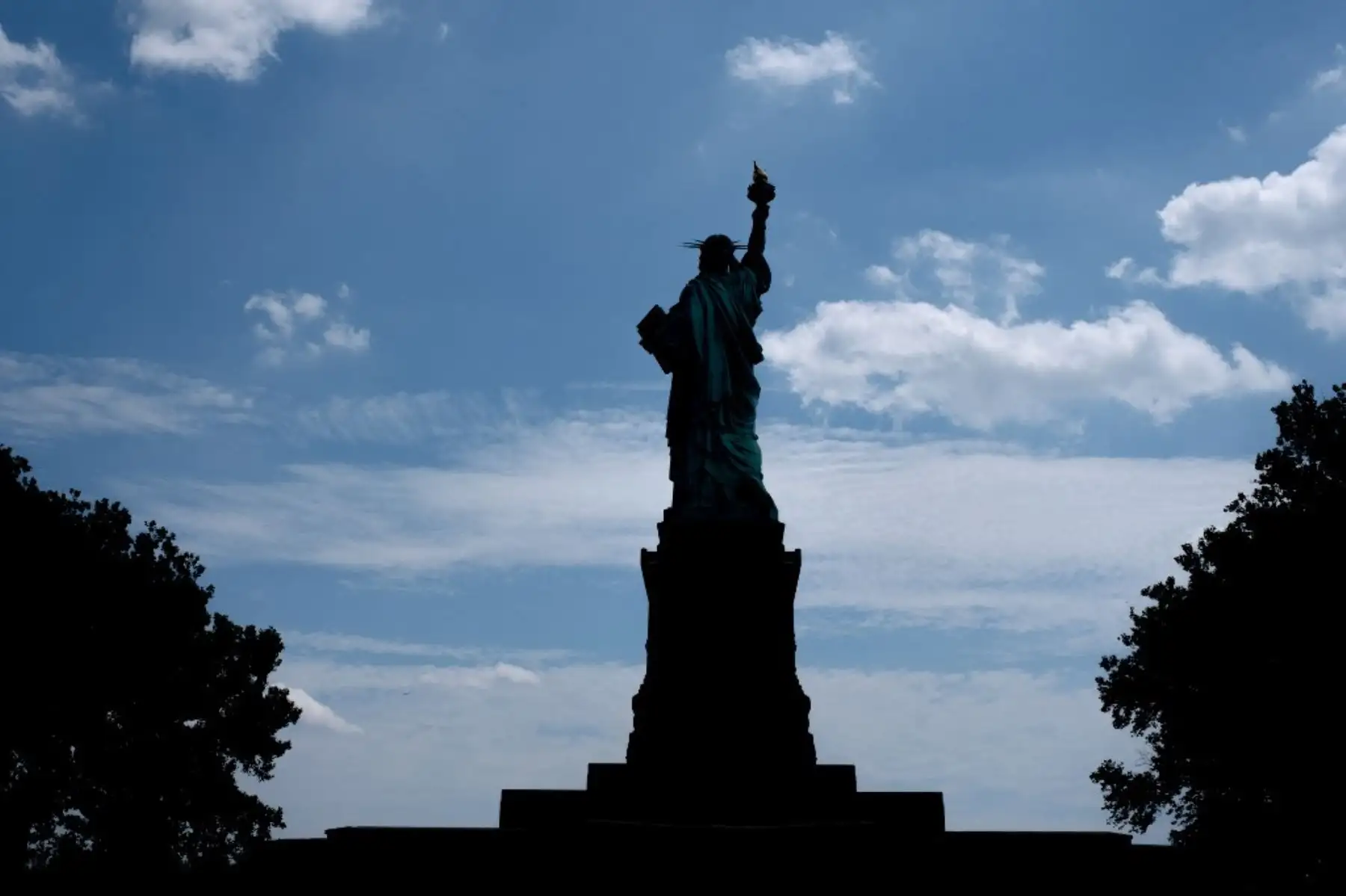 La Estatua de la Libertad reabrió en la ciudad de Nueva York. Foto: AFP
