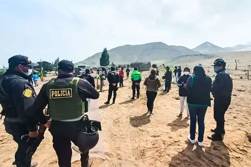 Acción de desalojo a invasores a sitio arqueológico de Limán.